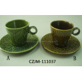 Ceramic Leaf Cup&Saucer